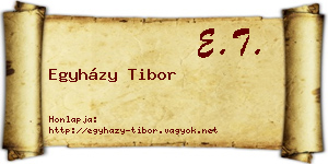 Egyházy Tibor névjegykártya